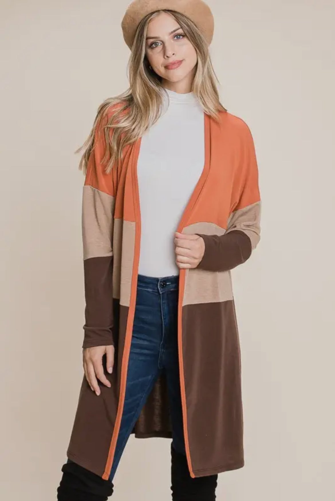 Color Block Cardigan