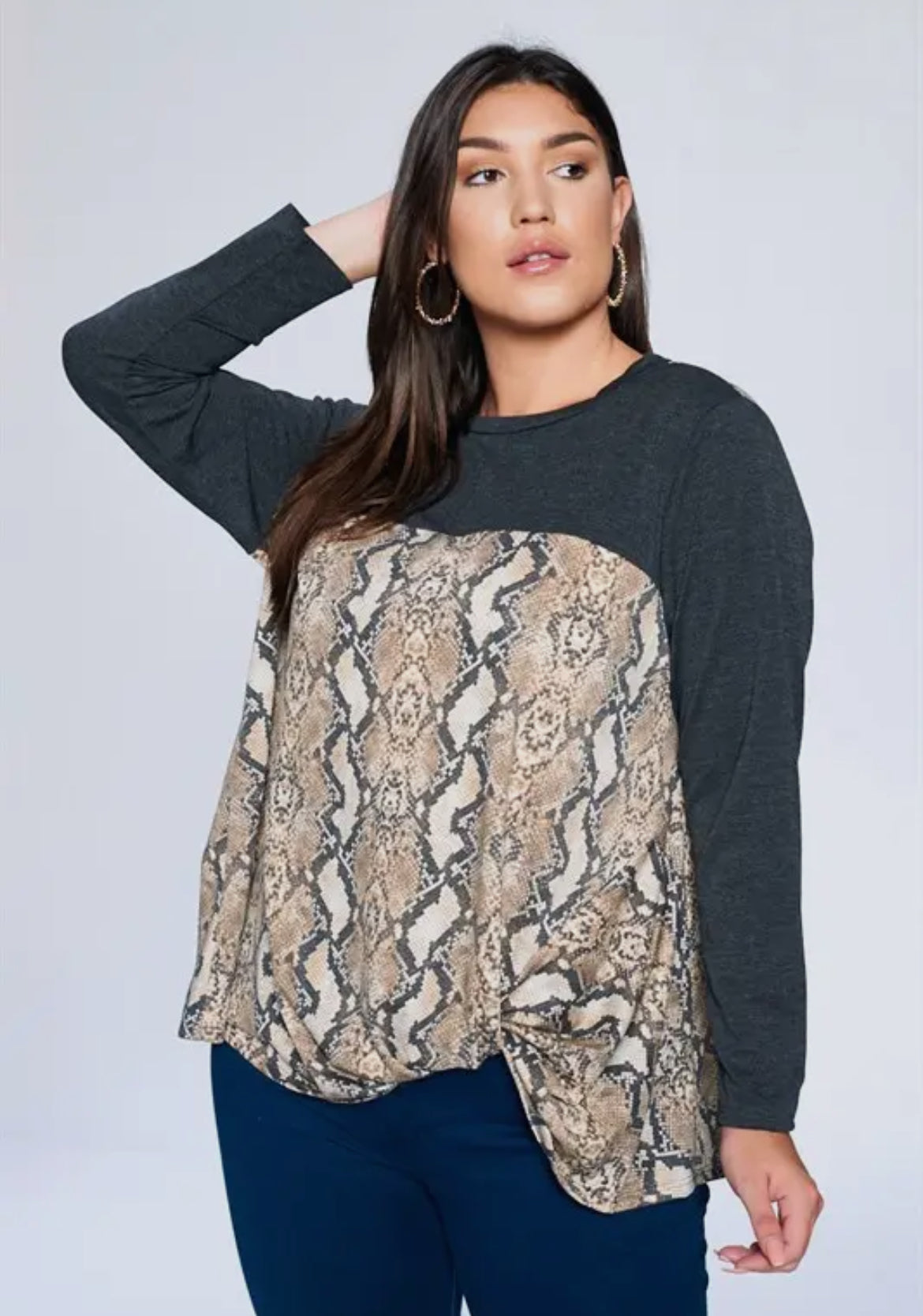 Sleek Snakeskin Top